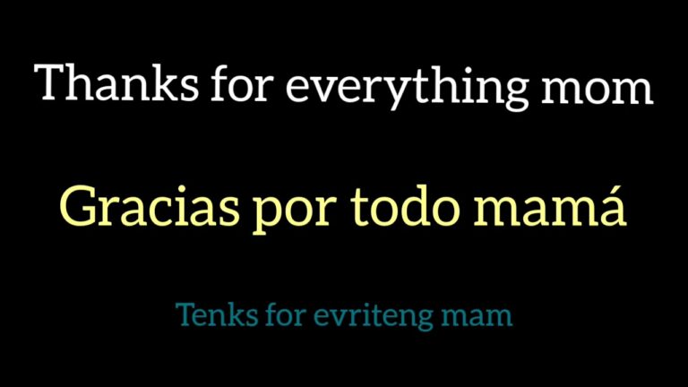 frases en ingles para mama